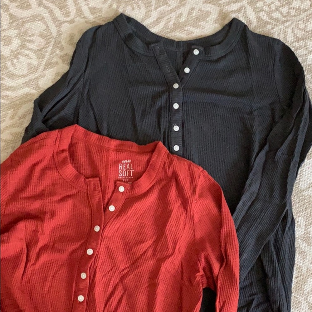 Aerie Real Soft Thermal Shirts (2)